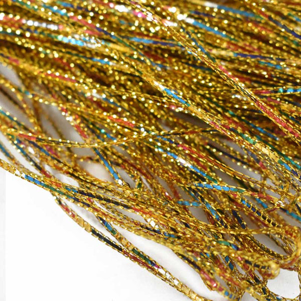 Gold Color Rainbow Metallic Braided Cord