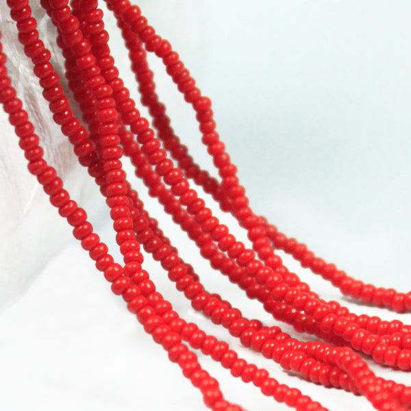 EMBSBS5099 (15/0 Miyuki Tomato Red Color Seed Beads Strings)