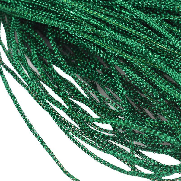 Dark Green Color Metallic Braided Cord)
