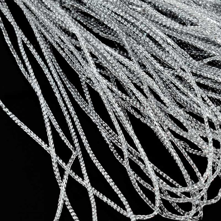 Silver Color Metallic Braided Cord