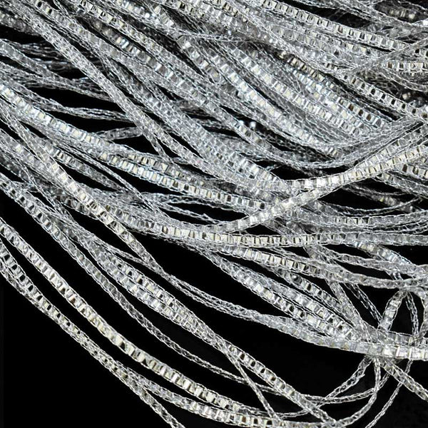 Silver Color Flat Metallic Braided Cord