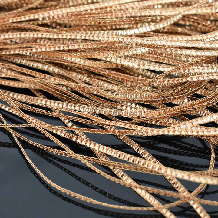 Gold Color Flat Metallic Braided Cord