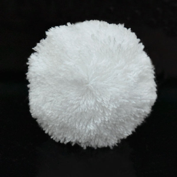 EMBPP5314, 6CM DM(Approx) White Color Big Pom Poms