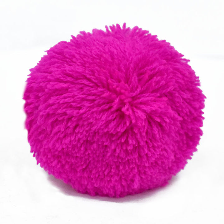 Pink pom pom for decorating bags