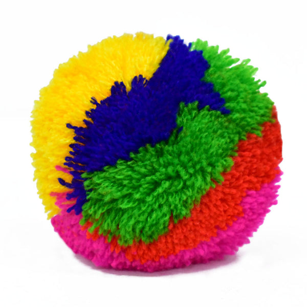 Multi color pom pom for making zipper pulls