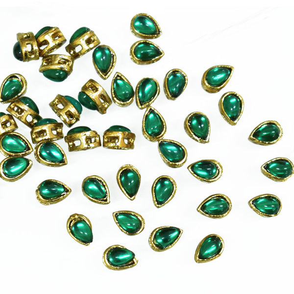 Green color Kundan stone