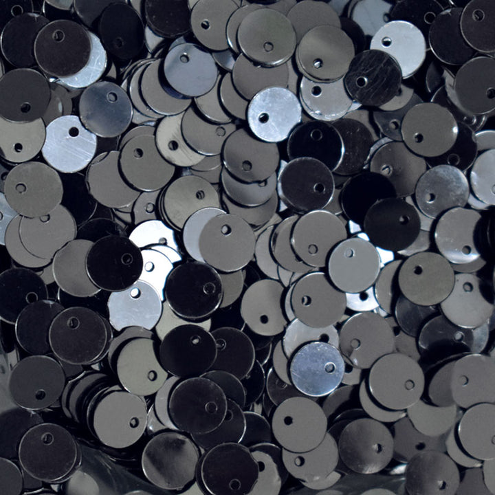 Gunmetal color round shape sequins top hole sequins