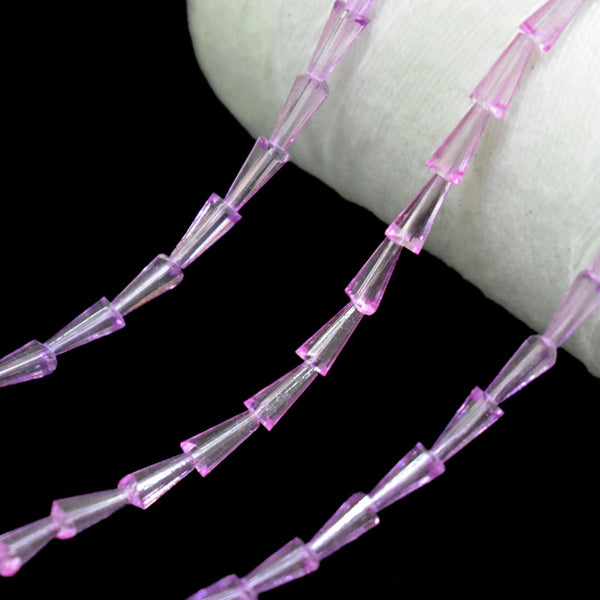 Light Purple color cone faceted beads for anklets