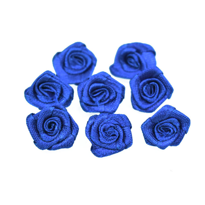 Sky Blue and White color tiny fabric flower in bulk