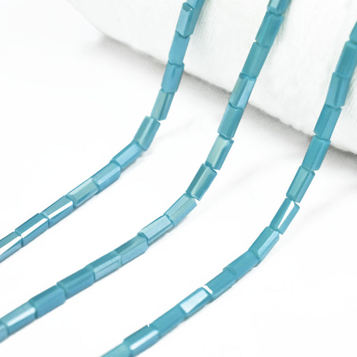 Teal Blue color atlas tube beads