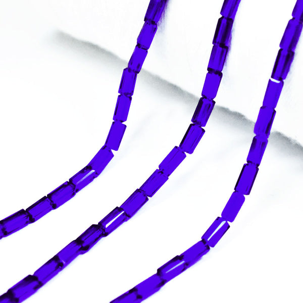 Indigo color Rectangle Faceted Crystal Beads