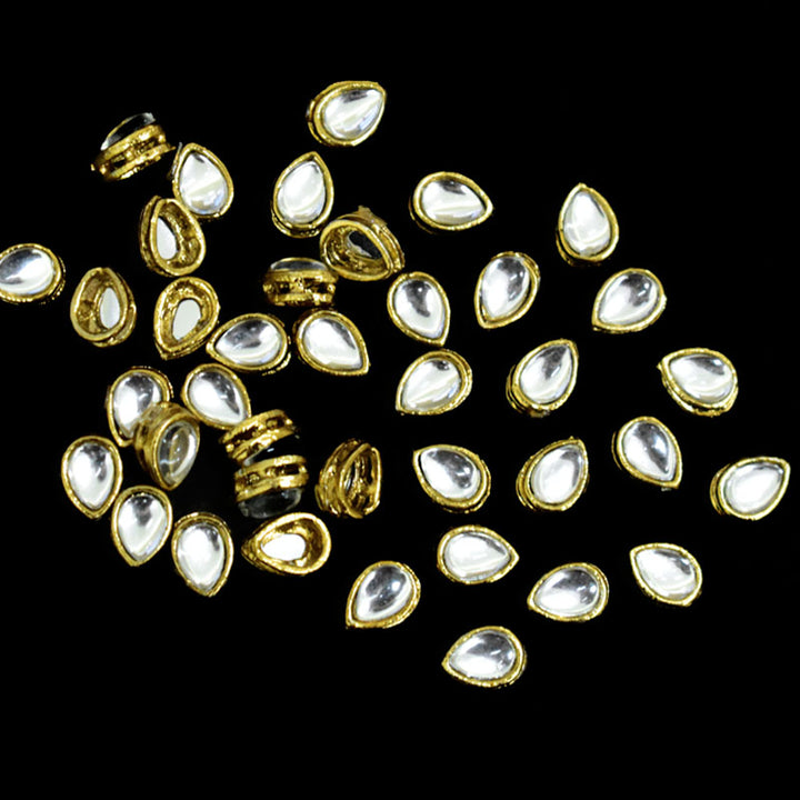 Silver kundan stones for lenhga