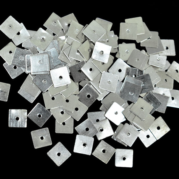 Square shape silver color metal sequins