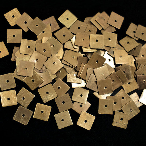 Square shape gold color metal sequins