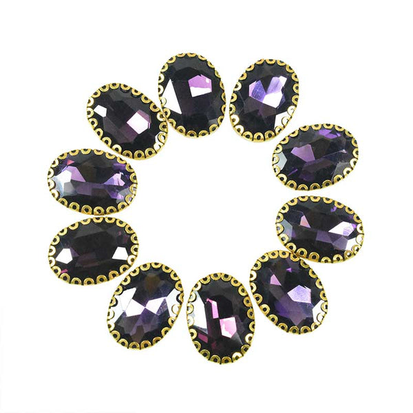 purple rhinestones beads   