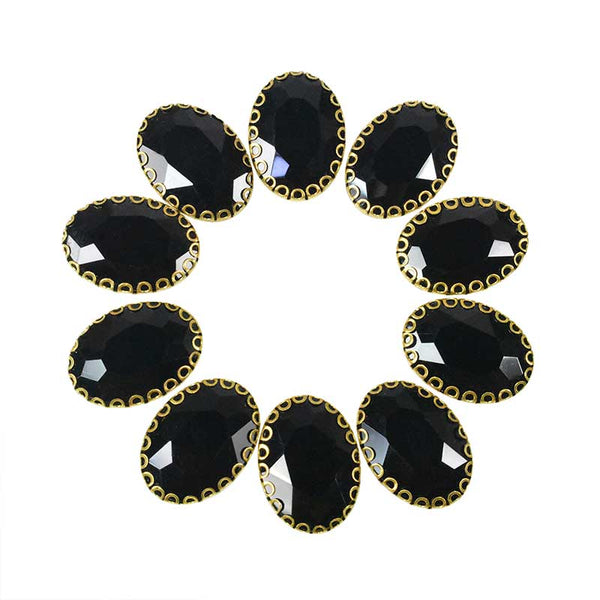 black sewing crystals