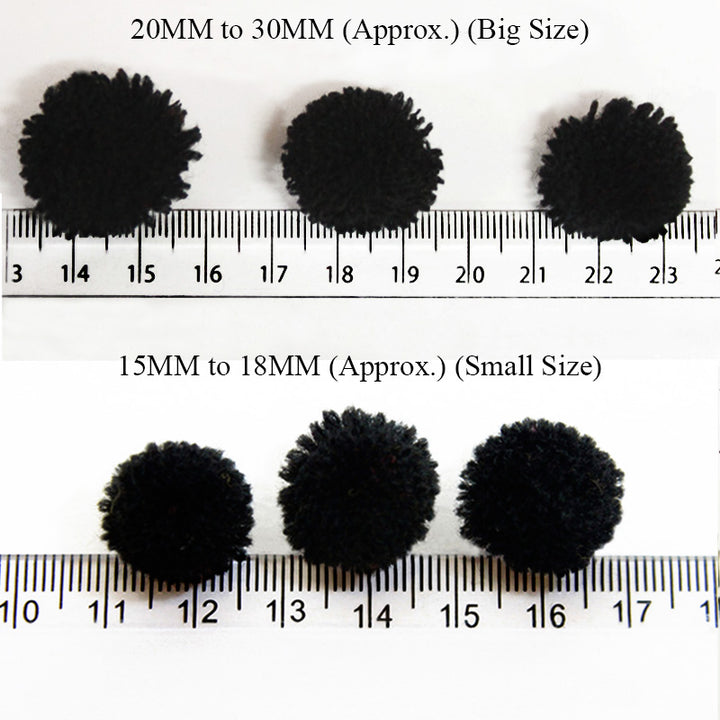 black pom poms