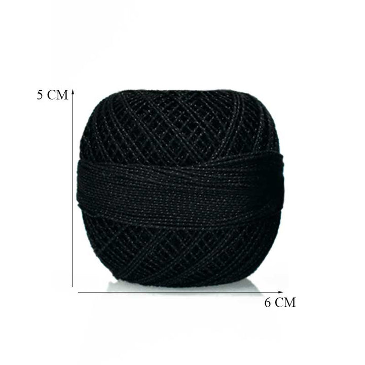 Black Color Crochet Cotton Thread for hand embroidery