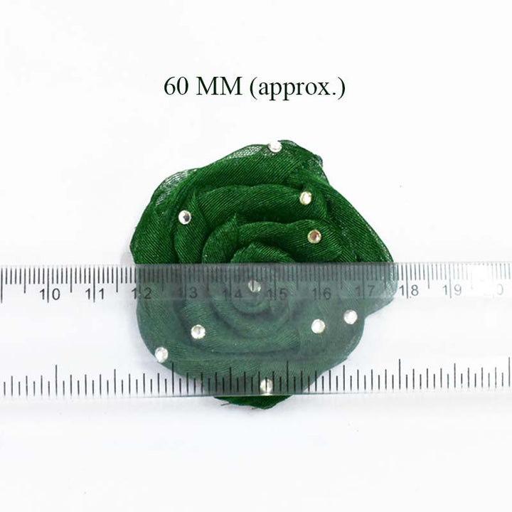 Forest Green color fabric flower for clothes