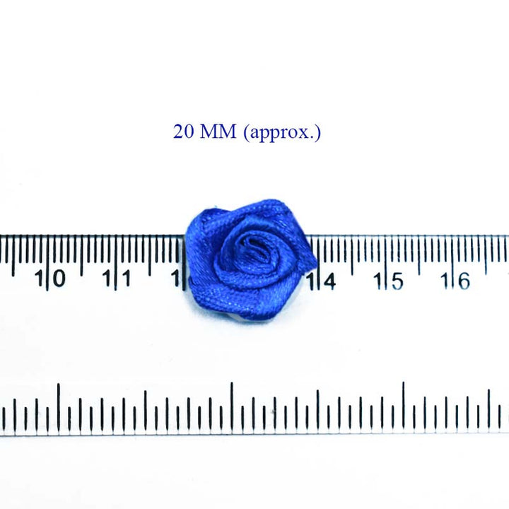 Sky Blue and White color fabric flower for making headbands