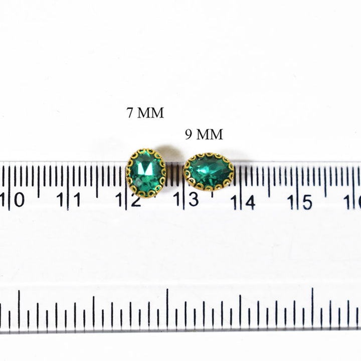 Oval Shape Glass Crystal Stones