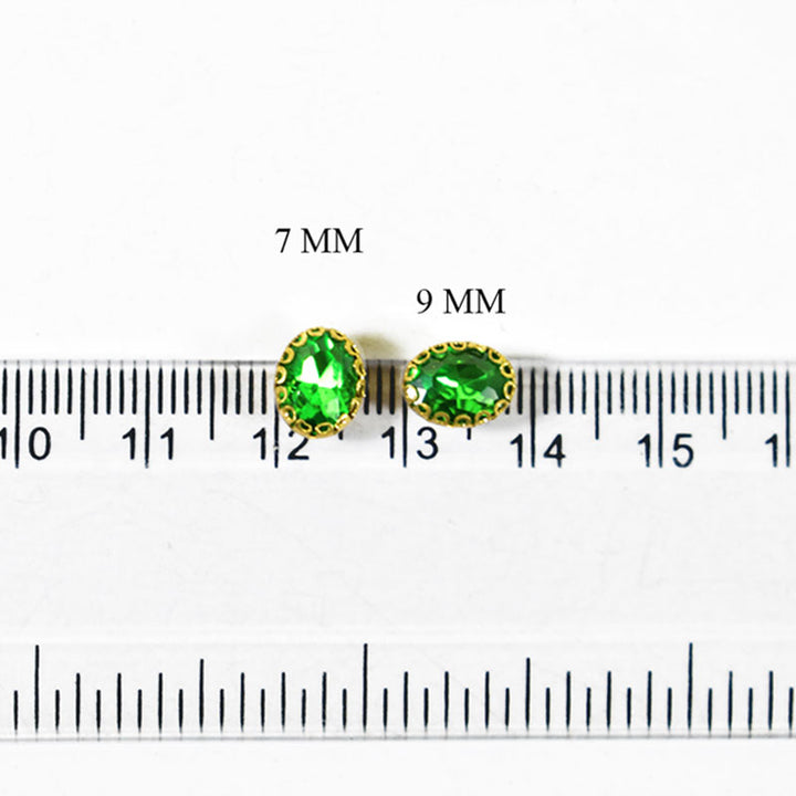 Oval Shape Glass Crystal Stones