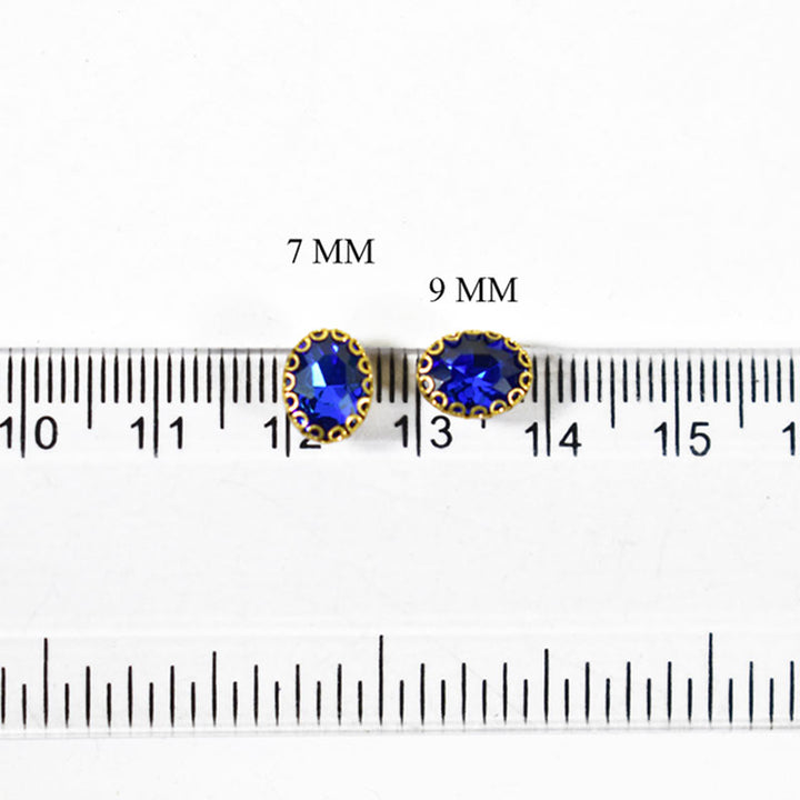 Oval Shape Glass Crystal Stones