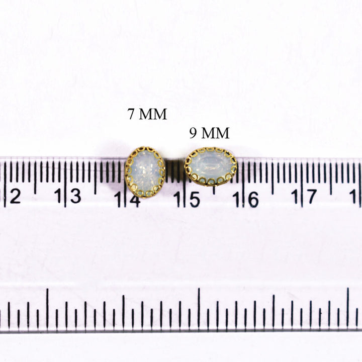 Oval Shape Glass Crystal Stones
