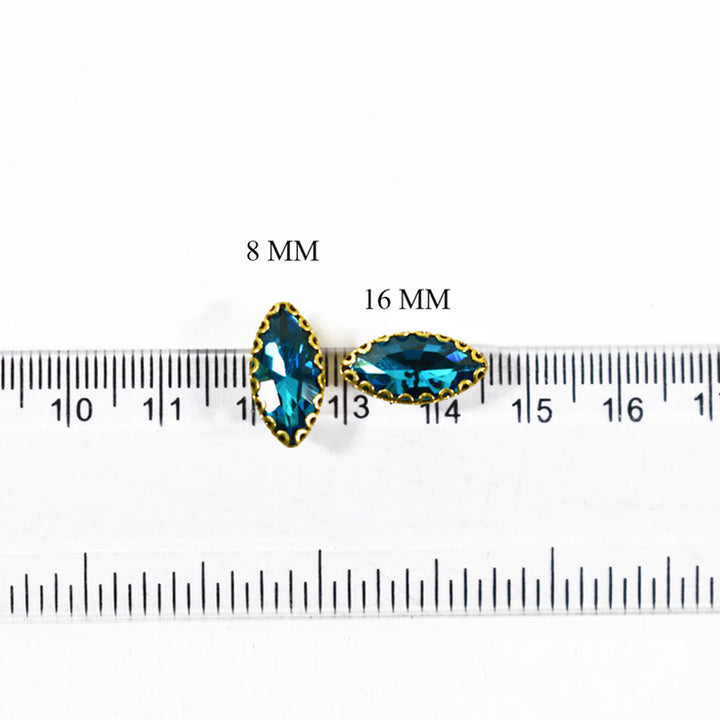 Marquise Shape Glass Crystal Stones