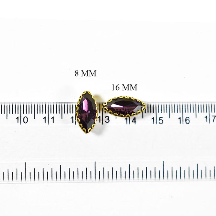 Marquise Shape Glass Crystal Stones
