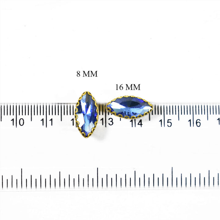 Marquise Shape Glass Crystal Stones