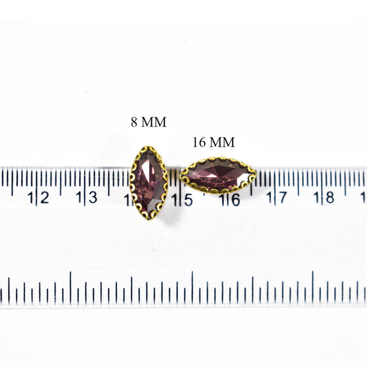 Marquise Shape Glass Crystal Stones
