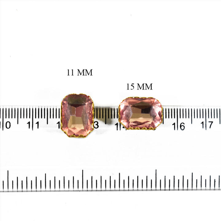 Octagon Shape Glass Crystal Stones
