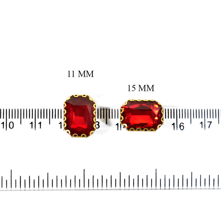 Octagon Shape Glass Crystal Stones