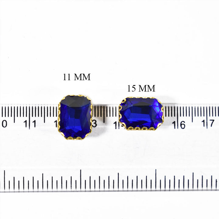 Octagon Shape Glass Crystal Stones