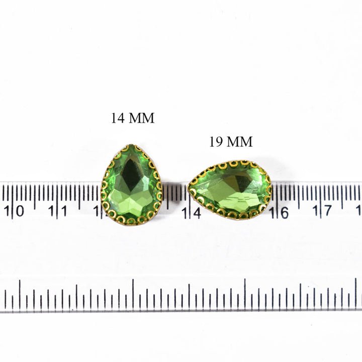 Teardrop Shape Glass Crystal Stones