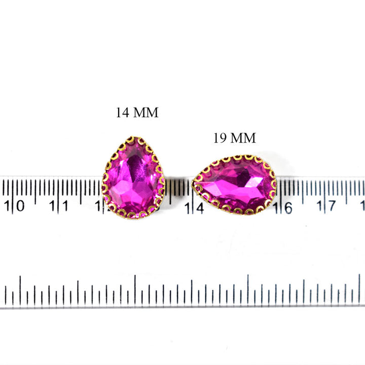 Teardrop Shape Glass Crystal Stones