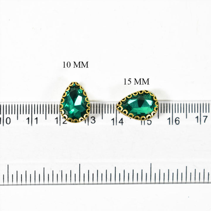 Teardrop Shape Glass Crystal Stones
