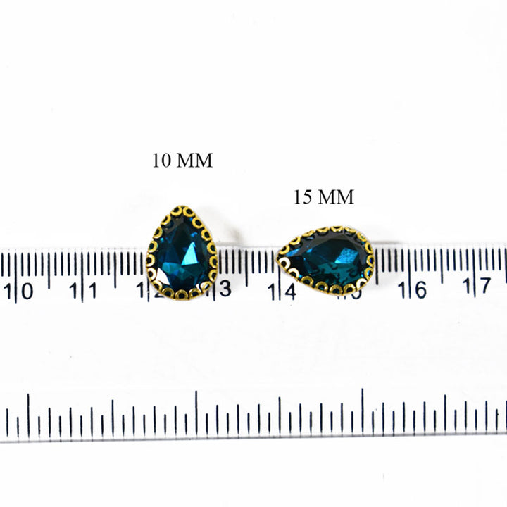 Teardrop Shape Glass Crystal Stones