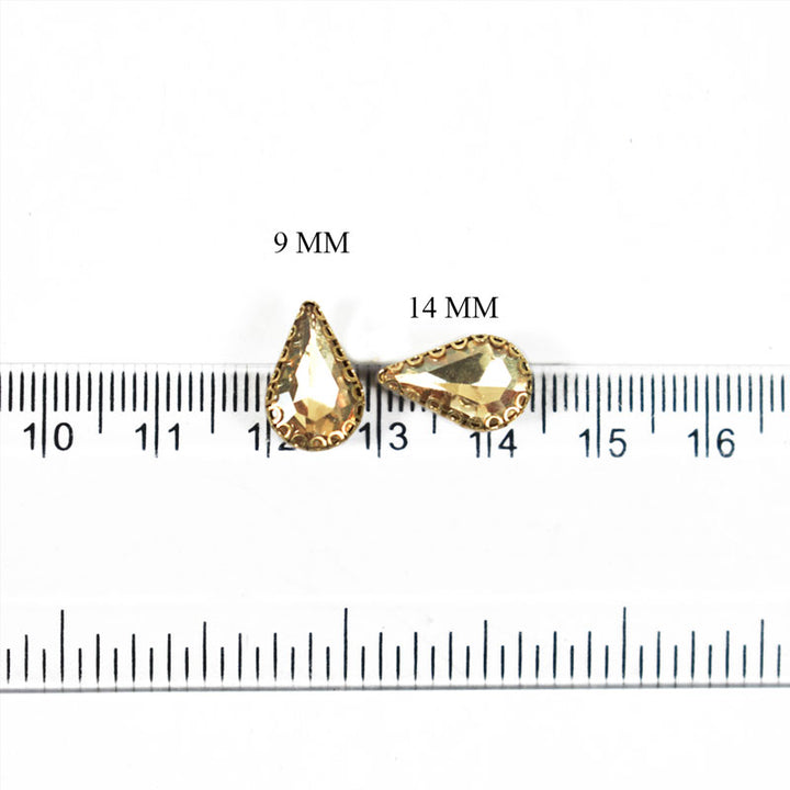  Teardrop Shape Glass Crystal Stones