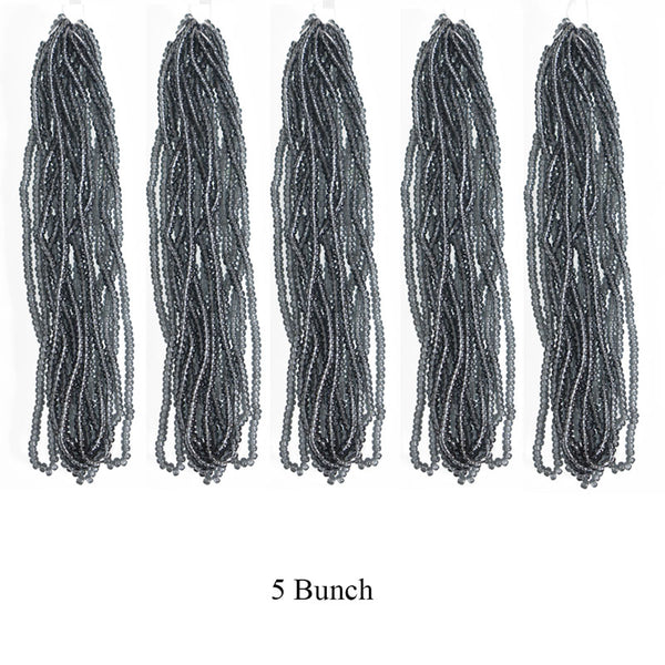 11/0 Dark Grey Color Bead Strings