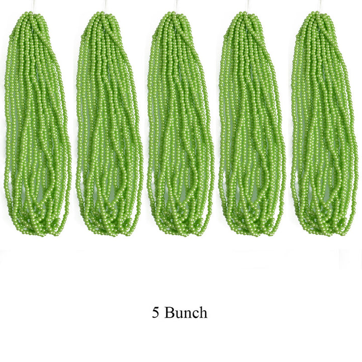 11/0 Light Green Color Bead Strings