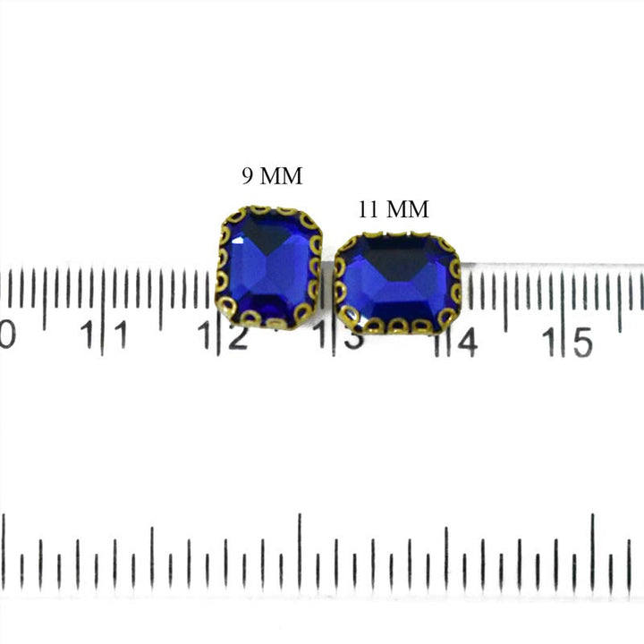 Octagon Shape Glass Crystal Stones