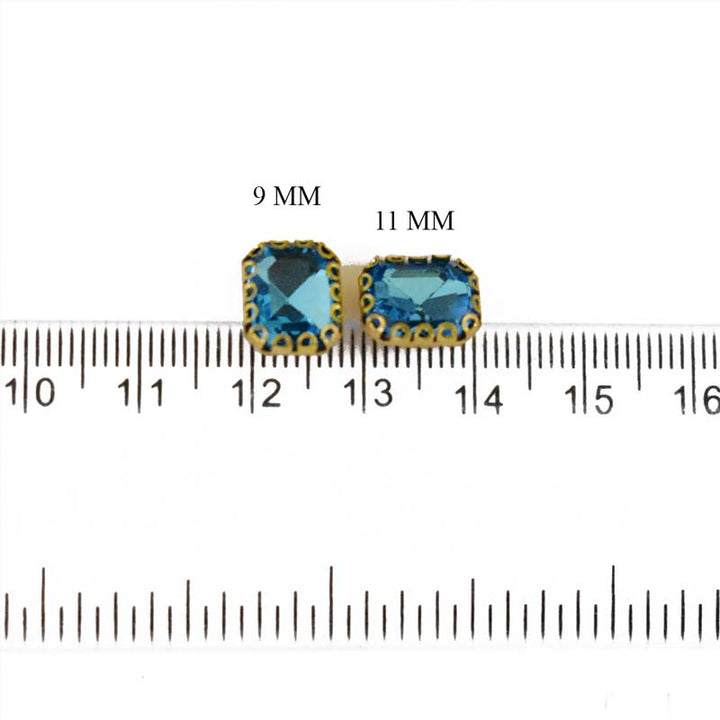 Octagon Shape Glass Crystal Stones
