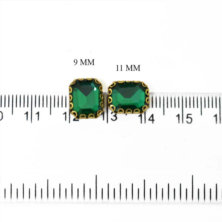 Octagon Shape Glass Crystal Stones