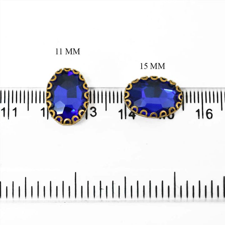 Oval Shape Glass Crystal Stones