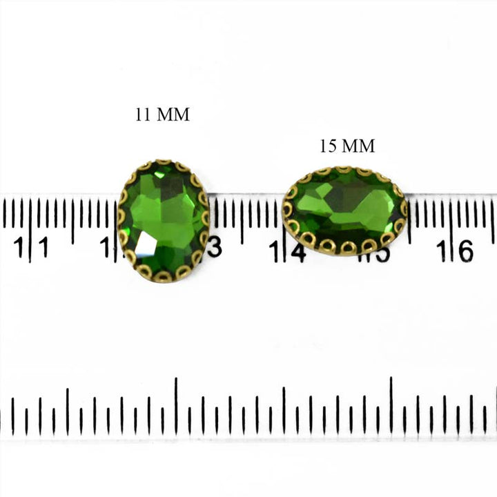 Oval Shape Glass Crystal Stones