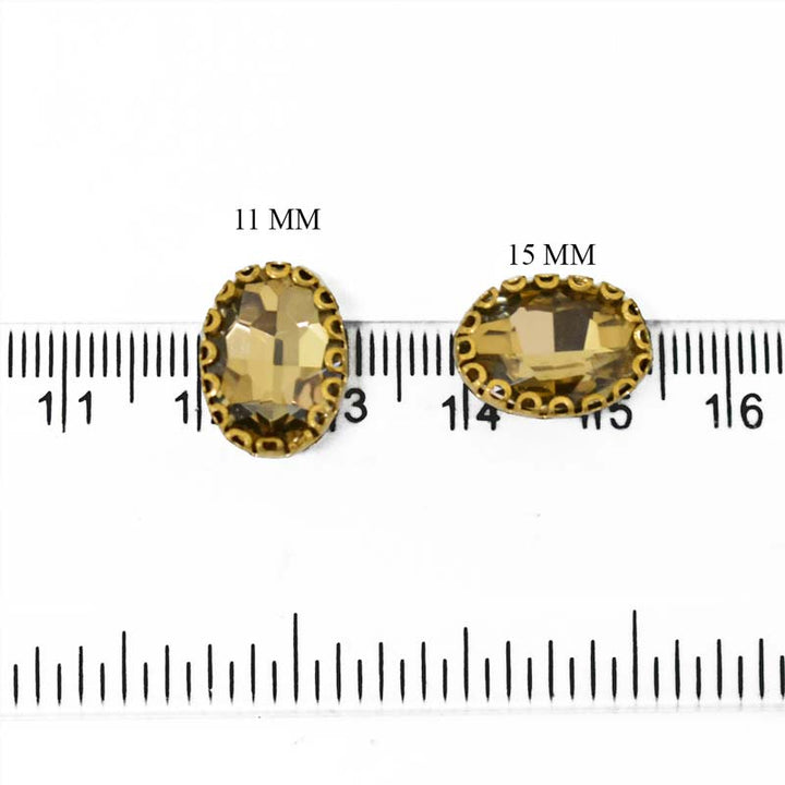 Oval Shape Glass Crystal Stones