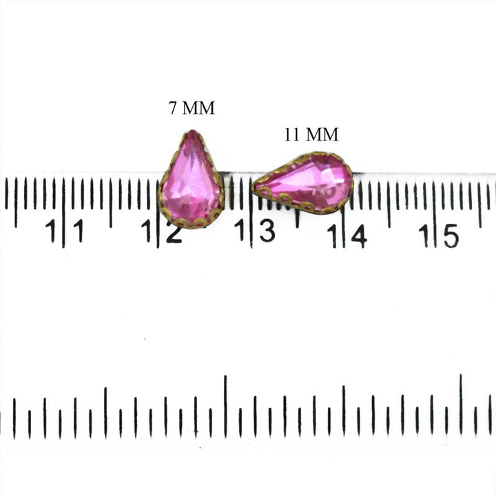 Teardrop Shape Glass Crystal Stones