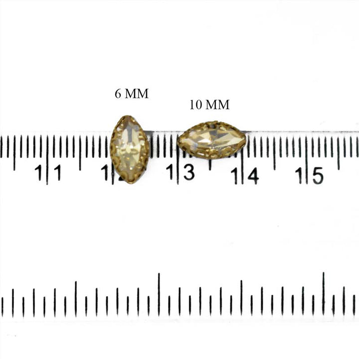 Marquise Shape Glass Crystal Stones